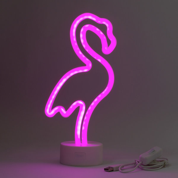 LED-Lampe mit Neoneffekt - It‘s a Sign-Flamingo